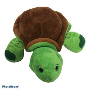 Webkinz Turtle Plush Green Stuffed Animal 11" No Code Brown Yellow Ganz Toy